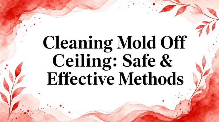 Cleaning Mold Off Ceiling: Safe & Effective Methods
