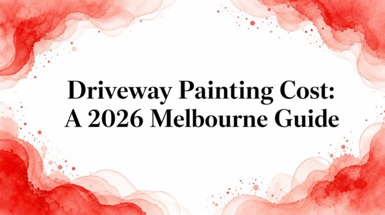 Driveway Painting Cost: A 2026 Melbourne Guide