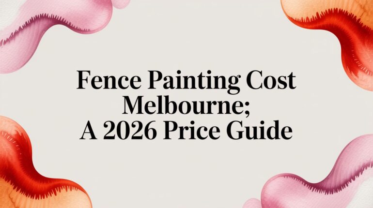 Fence Painting Cost Melbourne: A 2026 Price Guide