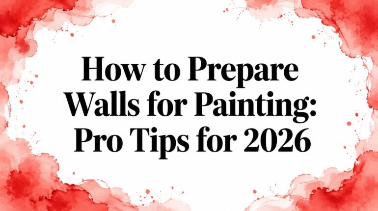 How to Prepare Walls for Painting: Pro Tips for 2026
