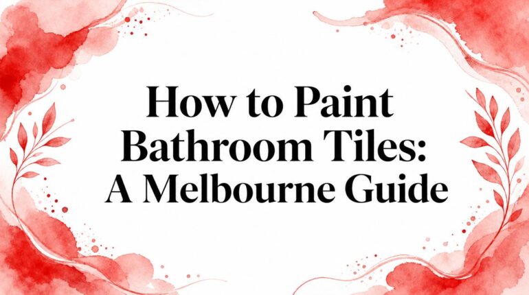How to Paint Bathroom Tiles: A Melbourne Guide
