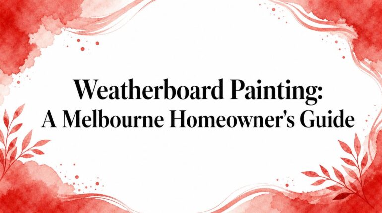 Weatherboard Painting: A Melbourne Homeowner’s Guide