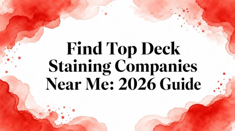 Find Top Deck Staining Companies Near Me: 2026 Guide