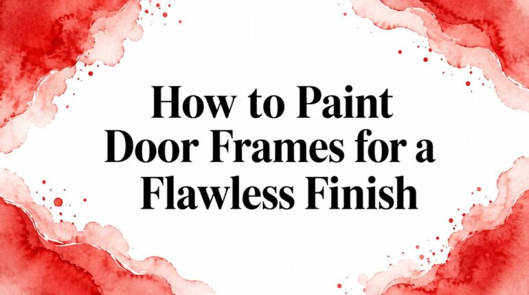 How to Paint Door Frames for a Flawless Finish